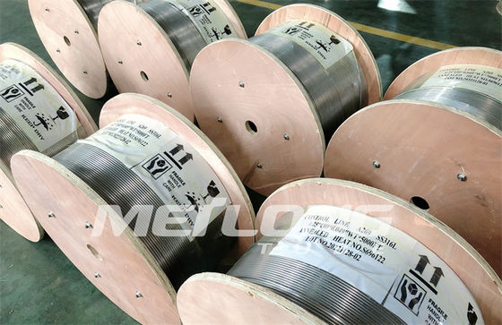 Линия капиллярные сосуды впрыски трубопровода капилляра Inconel 625 спиральная ss для геотермического Wells