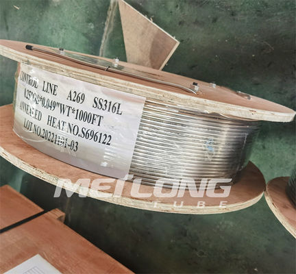 Линия нержавеющая сталь впрыски Inconel 625 химическая свернула спиралью трубопровод 3/8&quot;