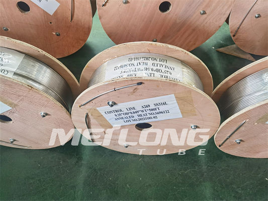 Линия нержавеющая сталь впрыски Inconel 625 химическая свернула спиралью трубопровод 3/8&quot;